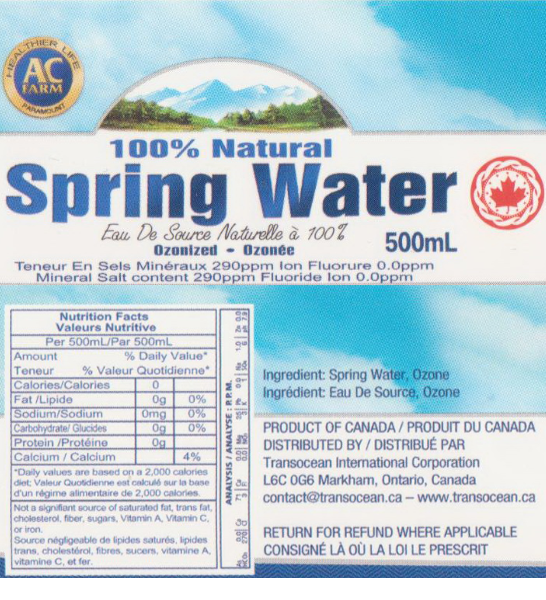 ACFRAM 100%Natural Spring Water